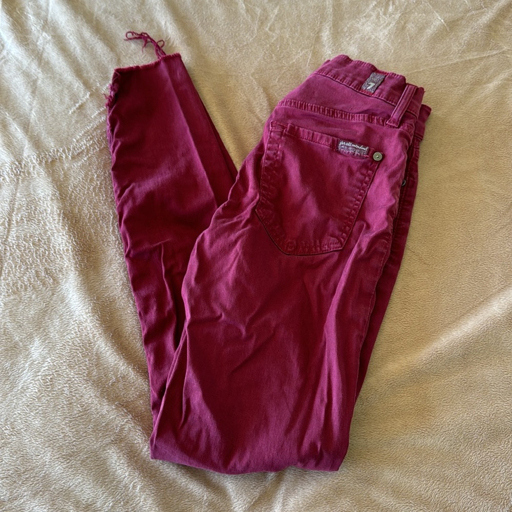 7 for all mankind Red skinny jean